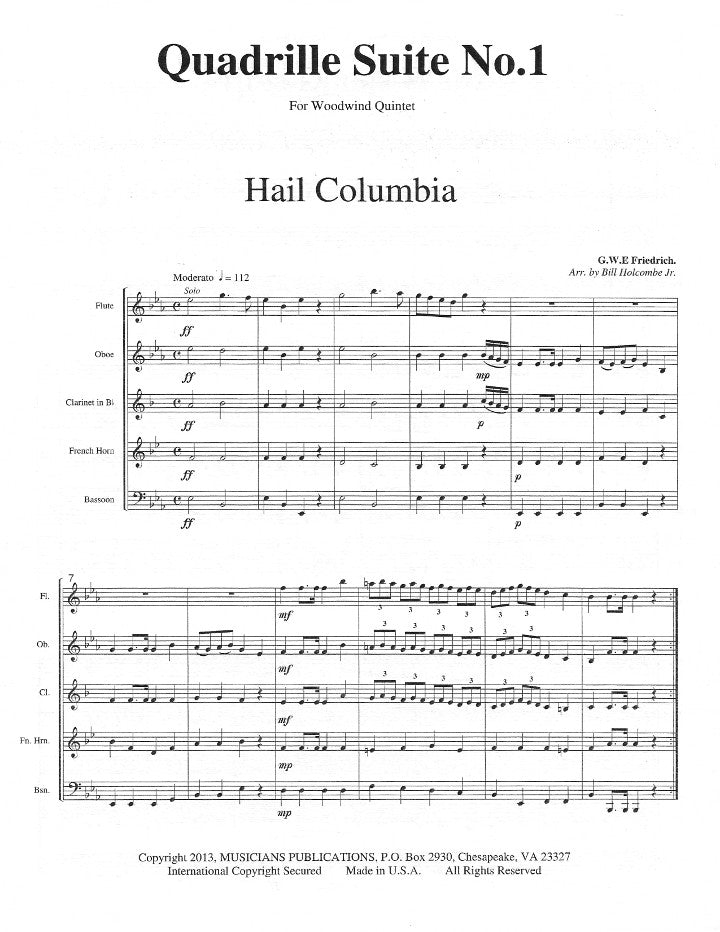 Friedrich, G :: Quadrille Suite No. 1