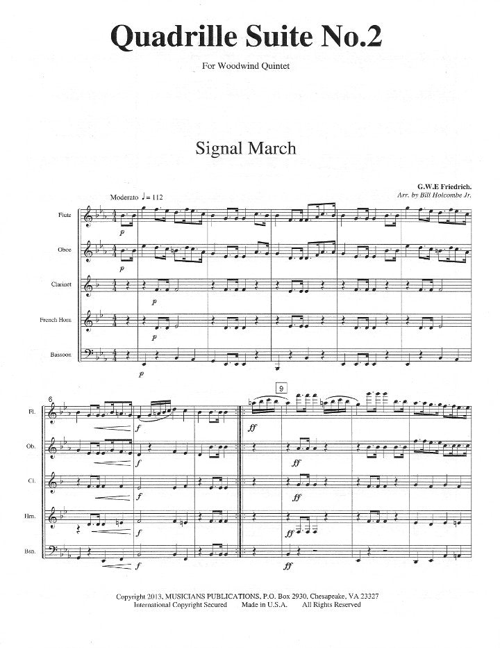 Friedrich, G :: Quadrille Suite No. 2