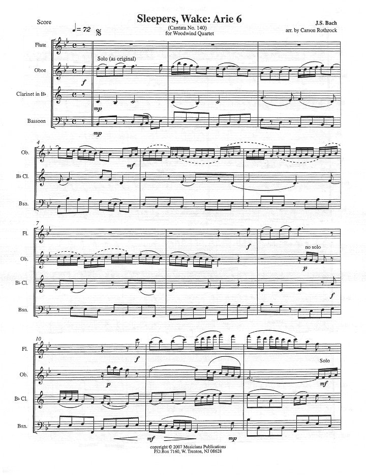 Bach, JS :: Sleepers, Wake: Arie 6
