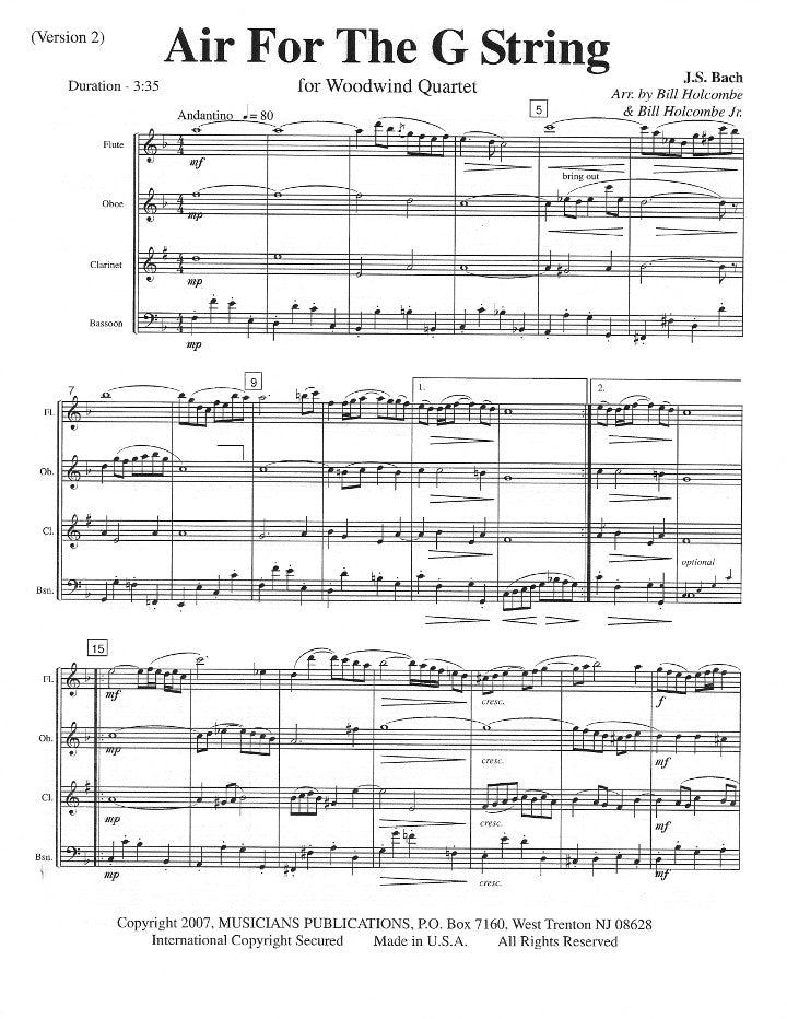 Bach, JS :: Air For The G String