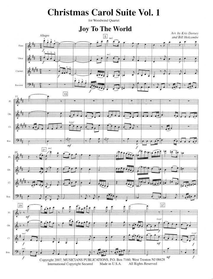 Traditional :: Christmas Carol Suite, Vol 1