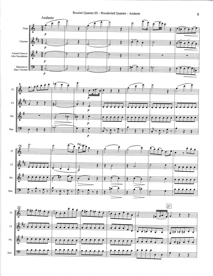 Rossini, G :: Quartet III