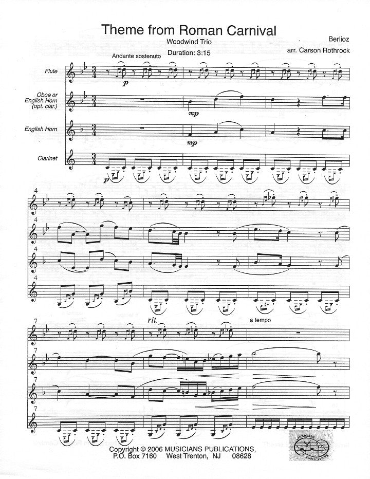 Berlioz, H :: Theme from Roman Carnival