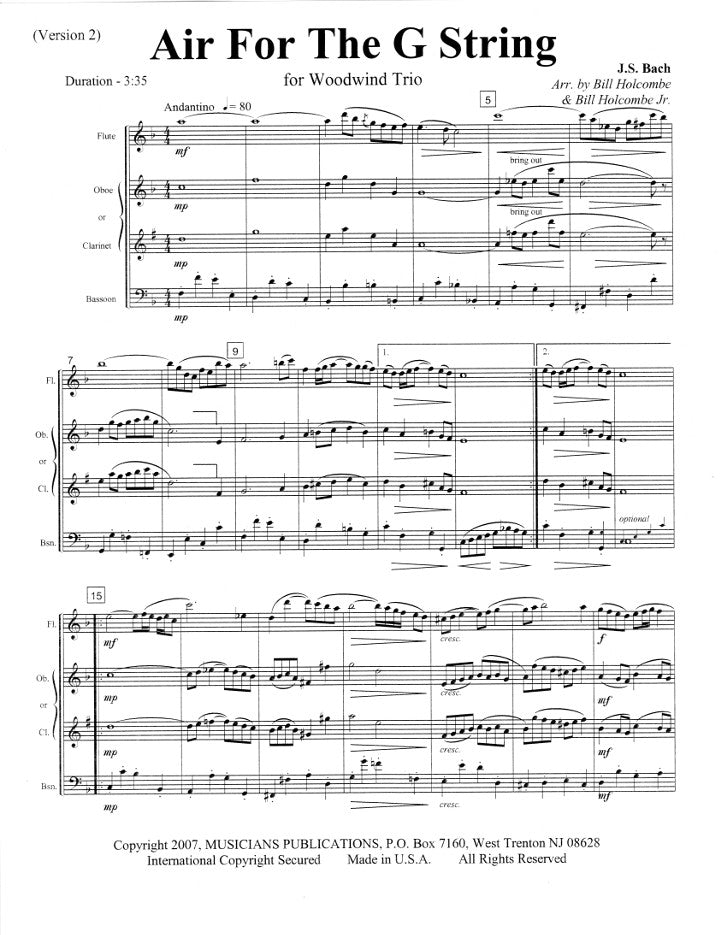 Bach, JS :: Air For The G String