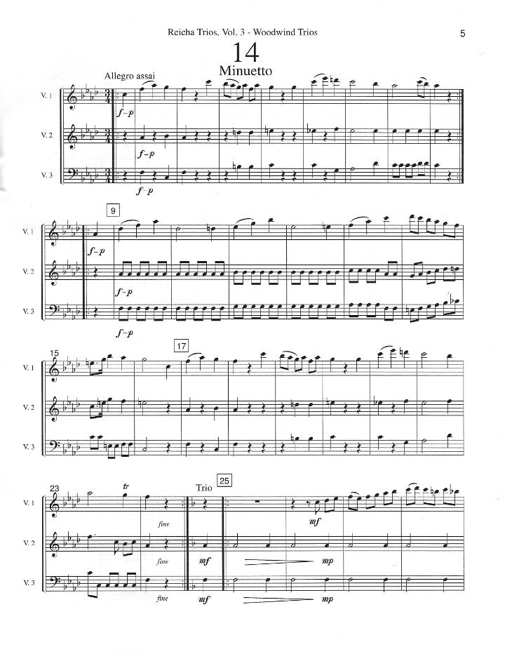 Reicha, A :: Twenty Four Trios Opus 82 - Volume 3