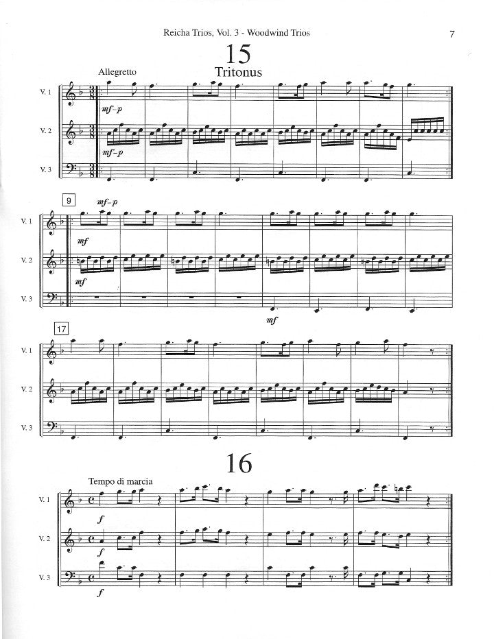 Reicha, A :: Twenty Four Trios Opus 82 - Volume 3