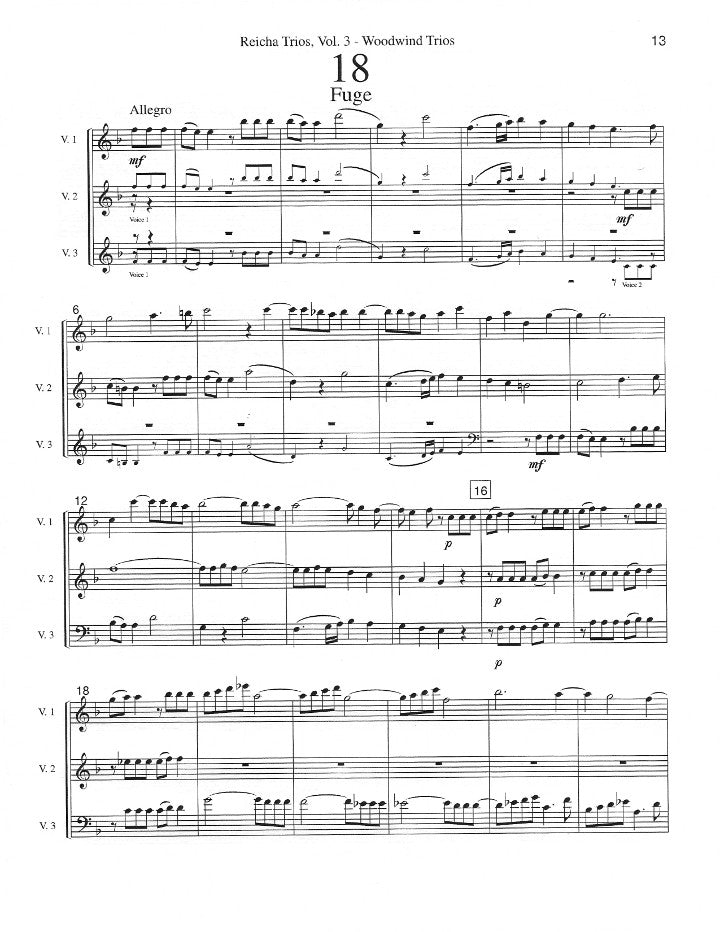 Reicha, A :: Twenty Four Trios Opus 82 - Volume 3