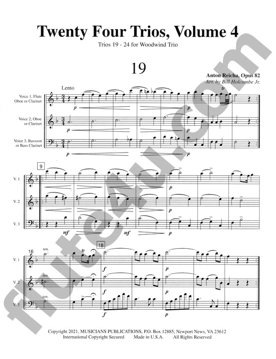 Reicha, A :: Twenty Four Trios Opus 82 - Volume 4