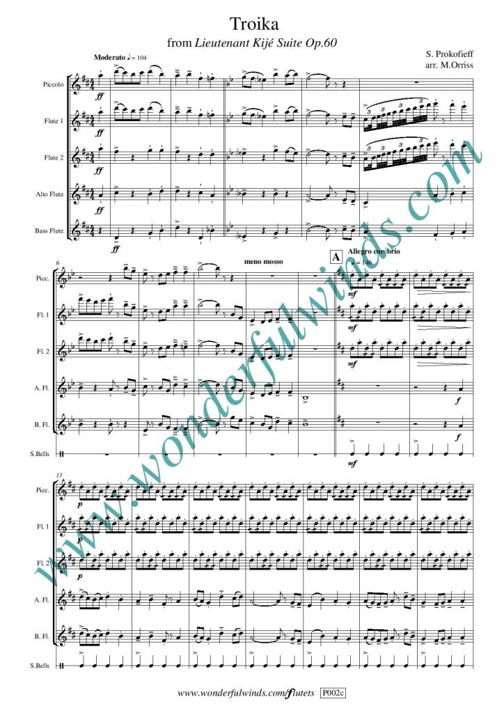 Prokofiev, S :: Troika from Lieutenant Kije Suite Op. 60