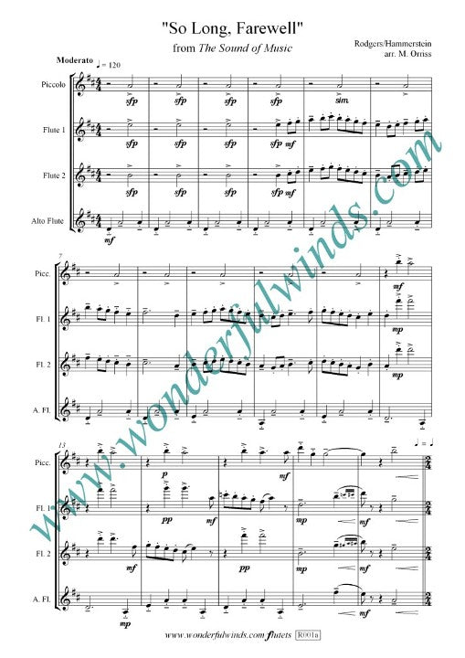 Rodgers, R :: 'So Long, Farewell' from The Sound of Music