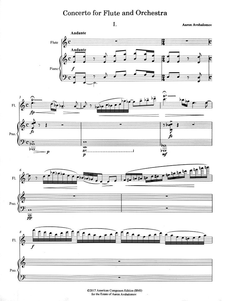 Avshalomov, A :: Flute Concerto