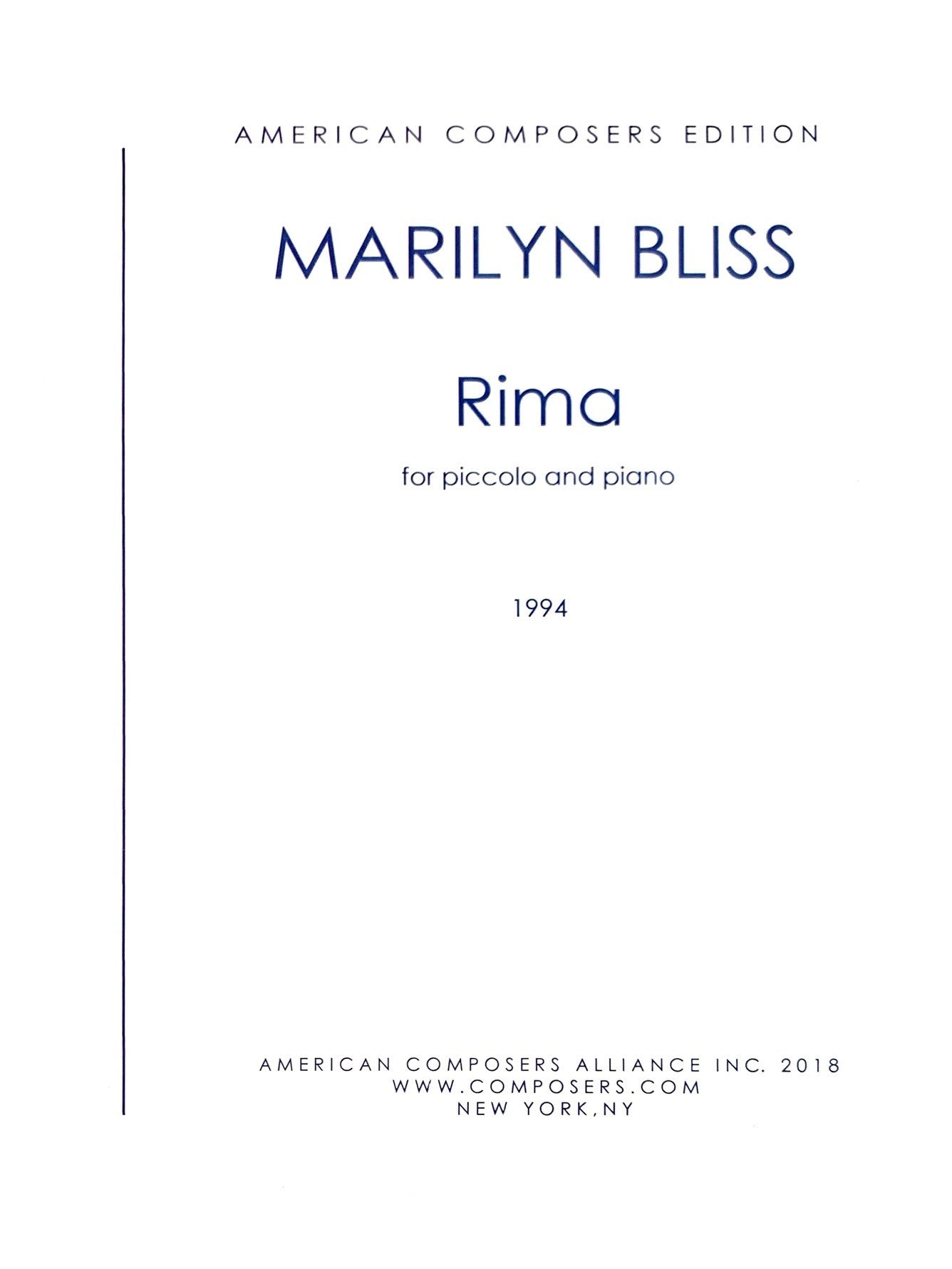 Bliss, M :: Rima