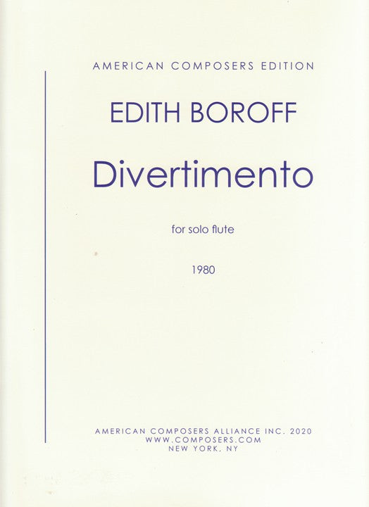 Borroff, E :: Divertimento