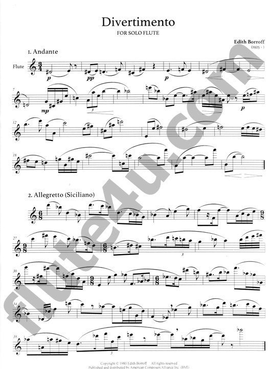 Borroff, E :: Divertimento