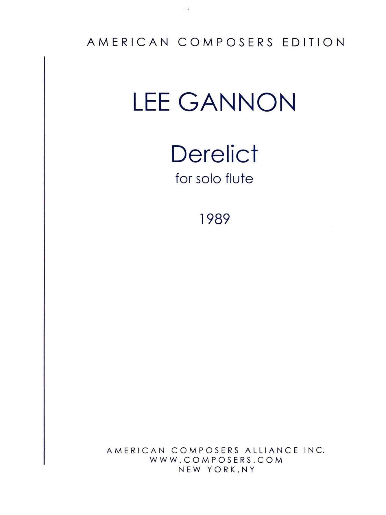 Gannon, L :: Derelict