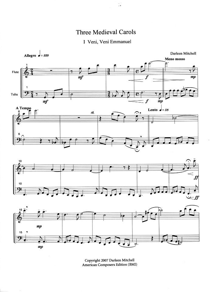 Mitchell, D :: Three Medieval Carols