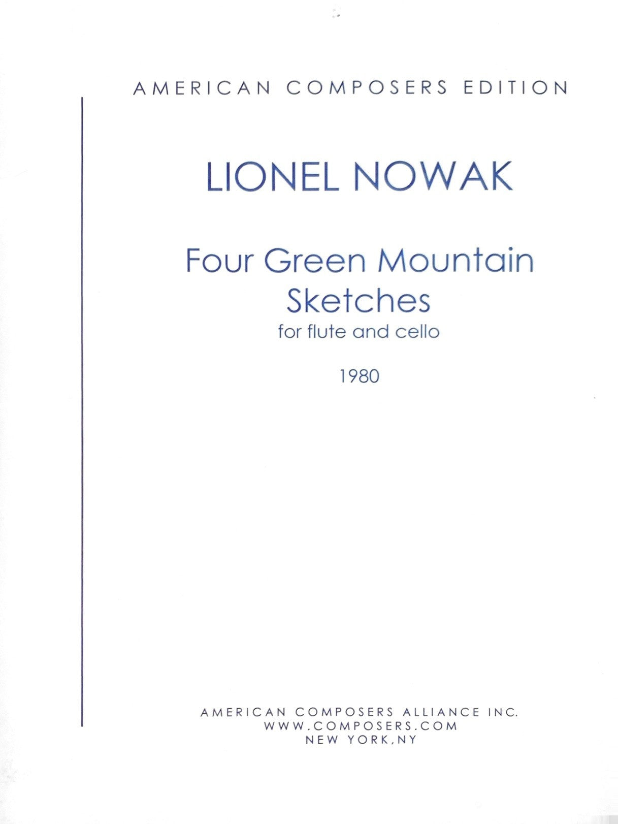 Nowak, L :: Four Green Mountain Sketches