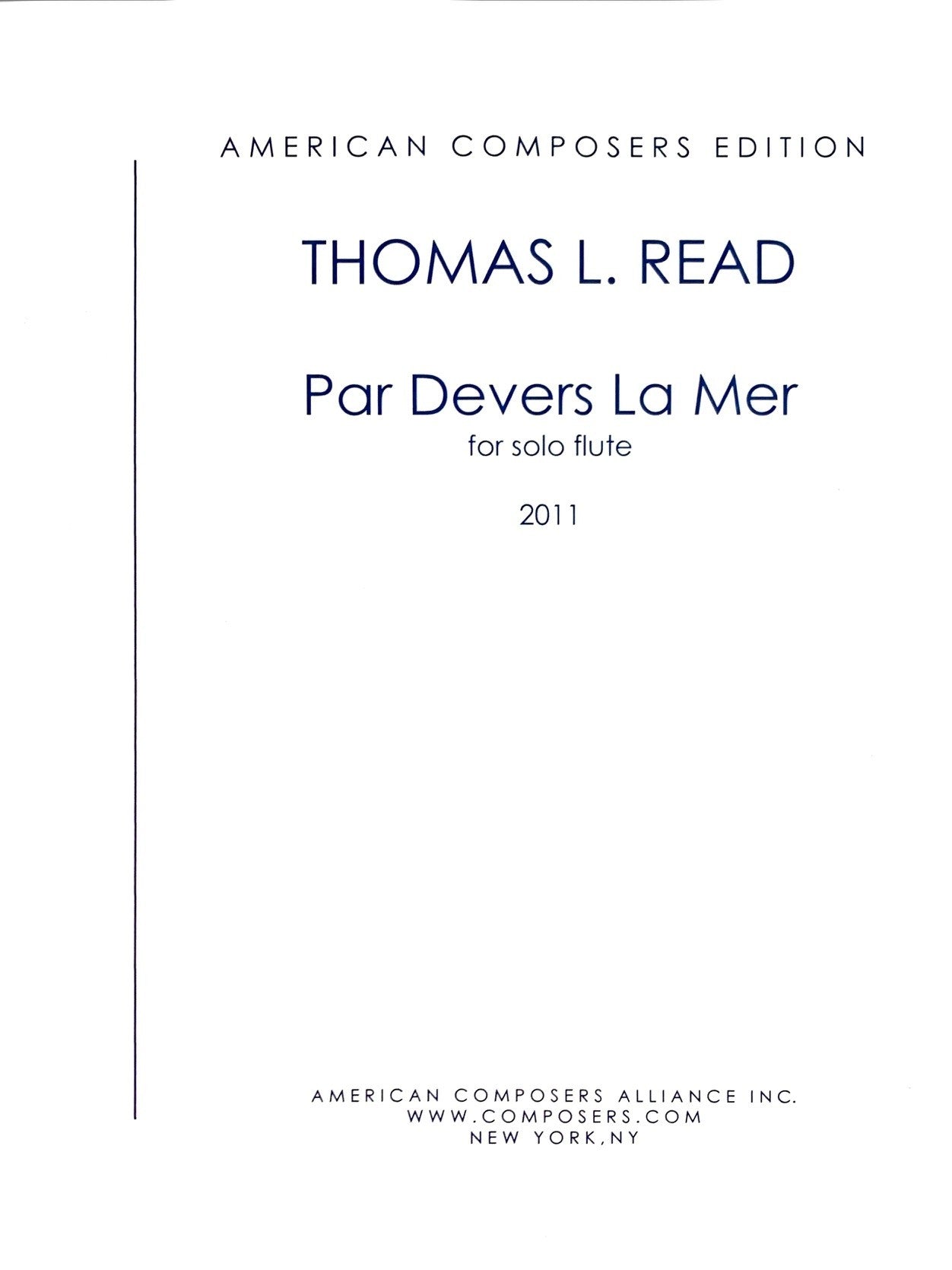 Read, TL :: Par Devers La Mer