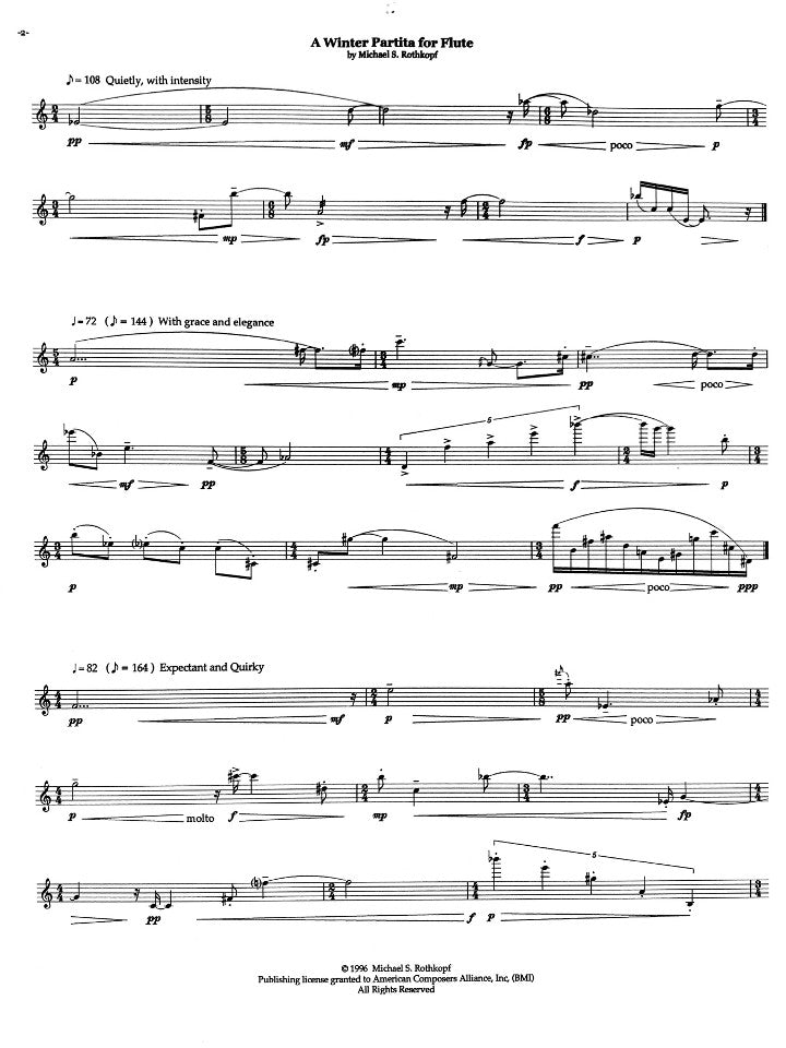 Rothkopf, M :: A Winter Partita