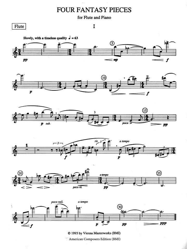 van de Vate, N :: Four Fantasy Pieces