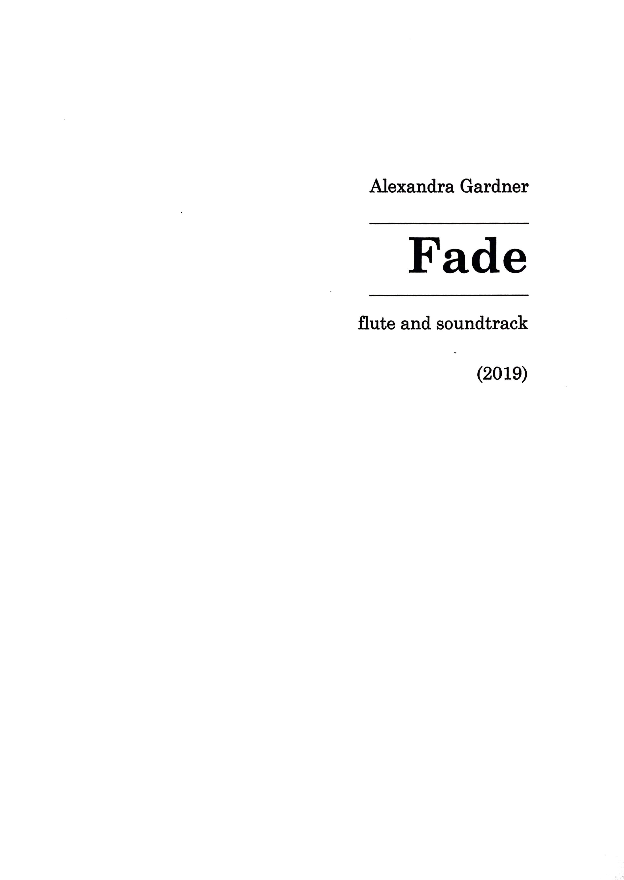 Gardner, A :: Fade