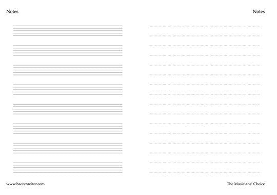 Barenreiter Notes Manuscript Pad