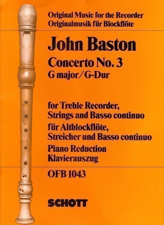 Baston, J :: Concerto No. 3 in G Major