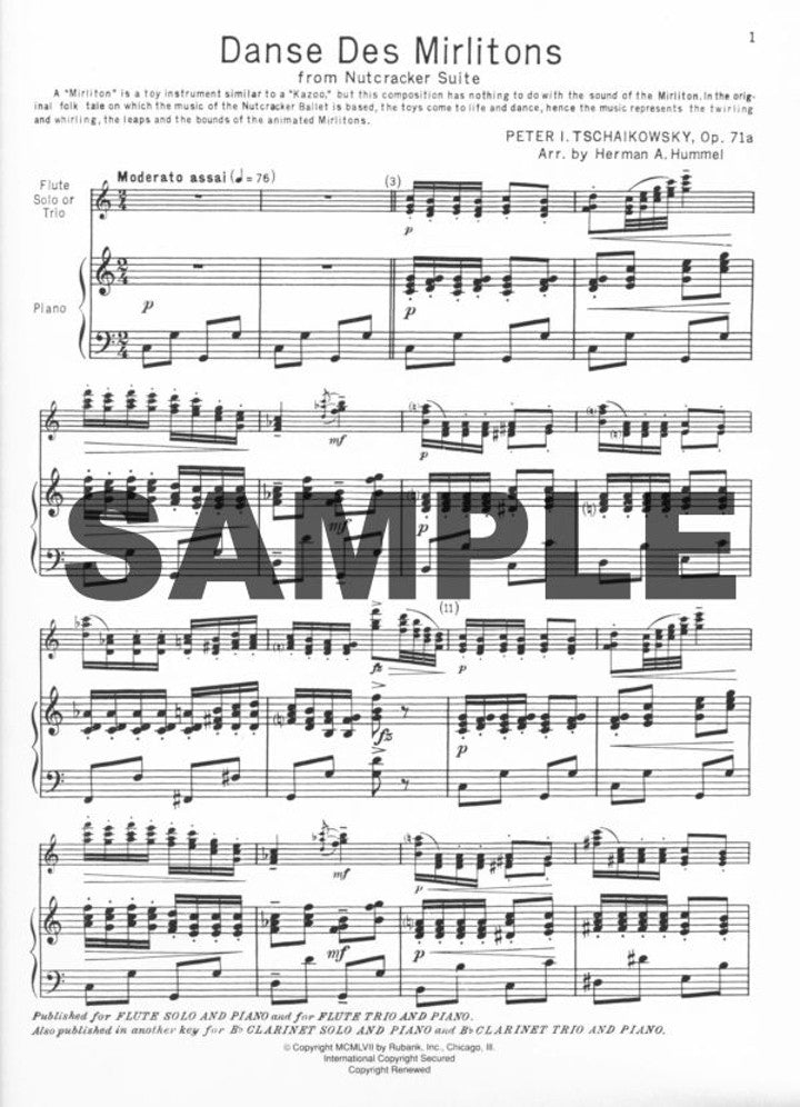 Tchaikovsky, PI :: Danse des Mirlitons (from Nutcracker Suite)