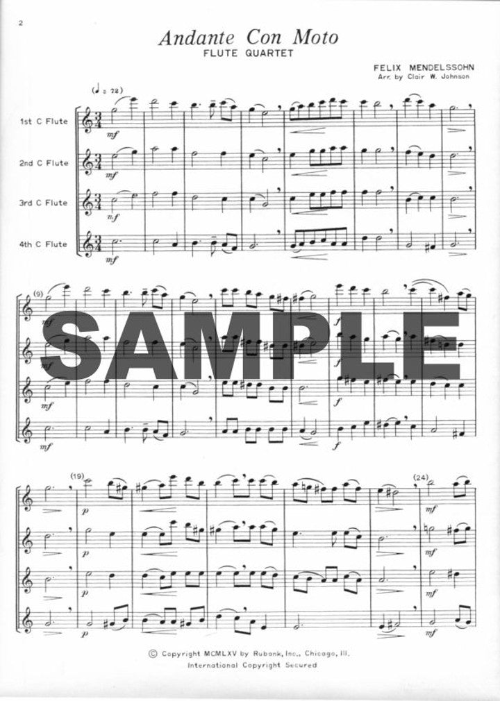 Mendelssohn, F :: Andante Con Moto