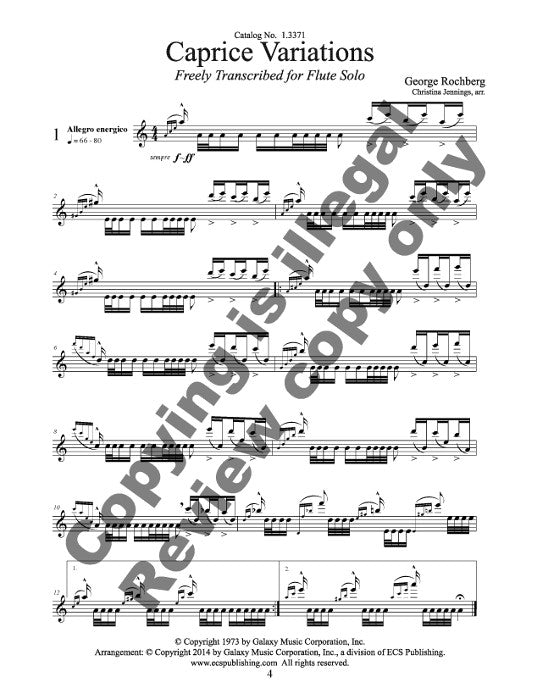 Rochberg, G :: Caprice Variations