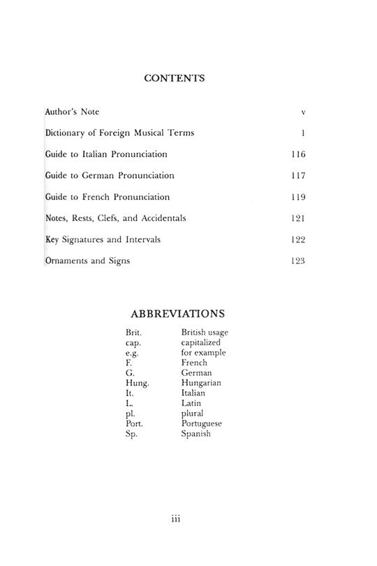 The A to Z of Foreign Musical Terms