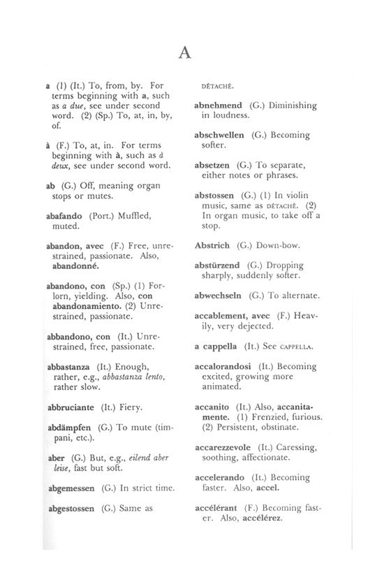 The A to Z of Foreign Musical Terms