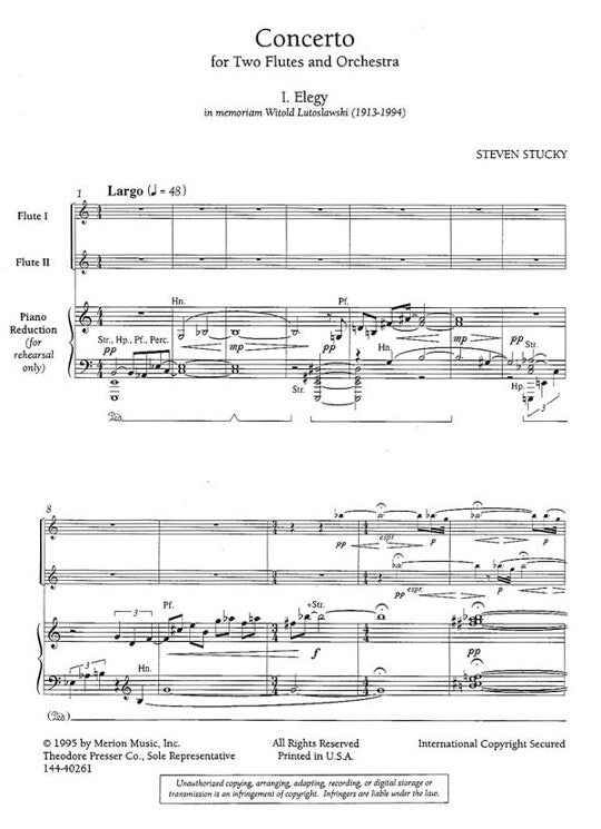 Stucky, S :: Concerto