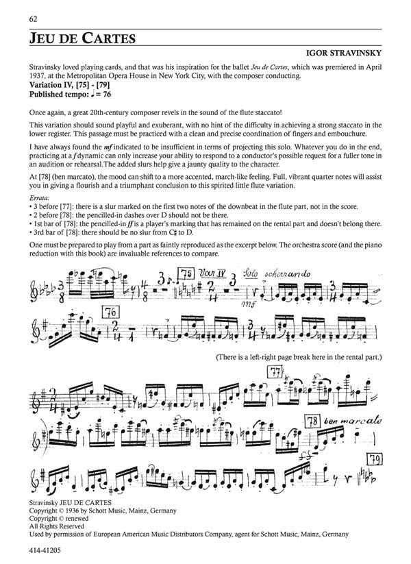Various :: Orchestral Excerpts for Flute: Volume 2
