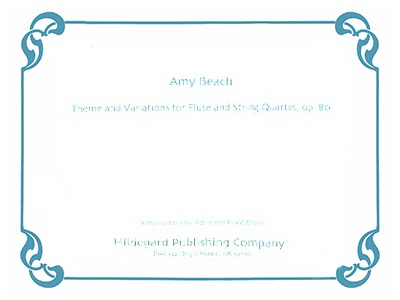 Beach, AC :: Theme and Variations for Flute and String Quartet, op. 80