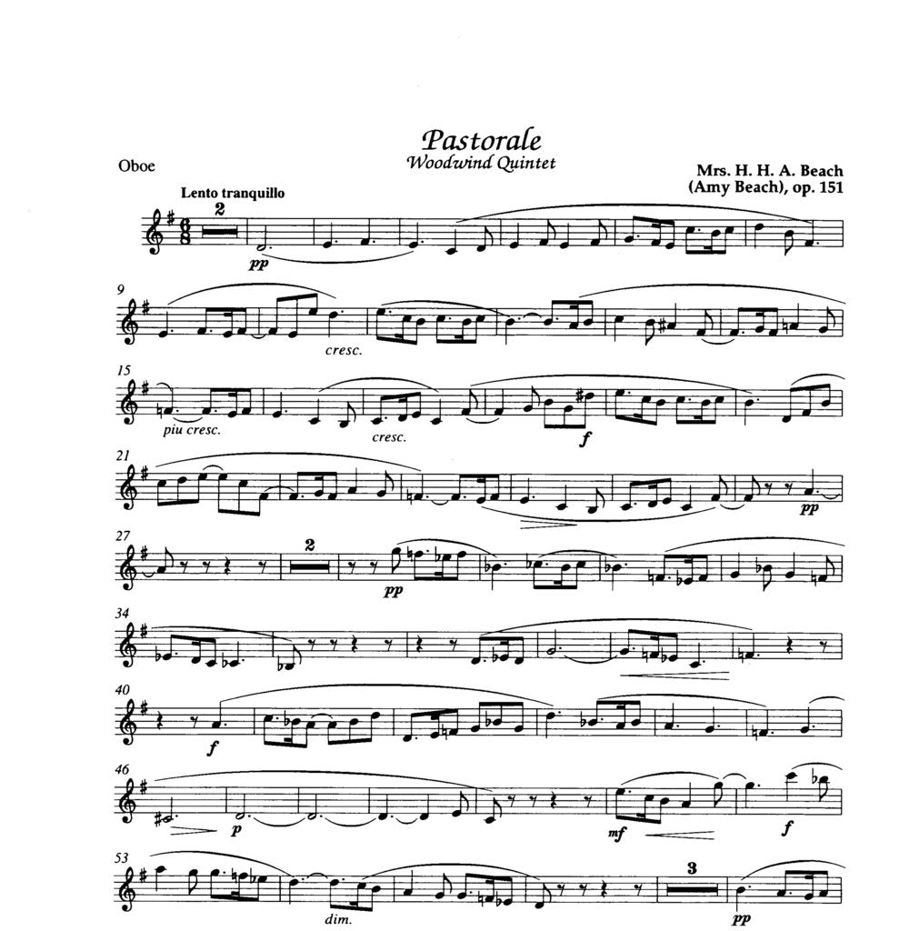 Beach, AC :: Pastorale, op. 151