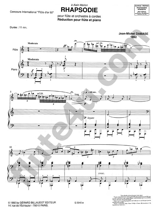 Damase, J-M :: Rhapsodie
