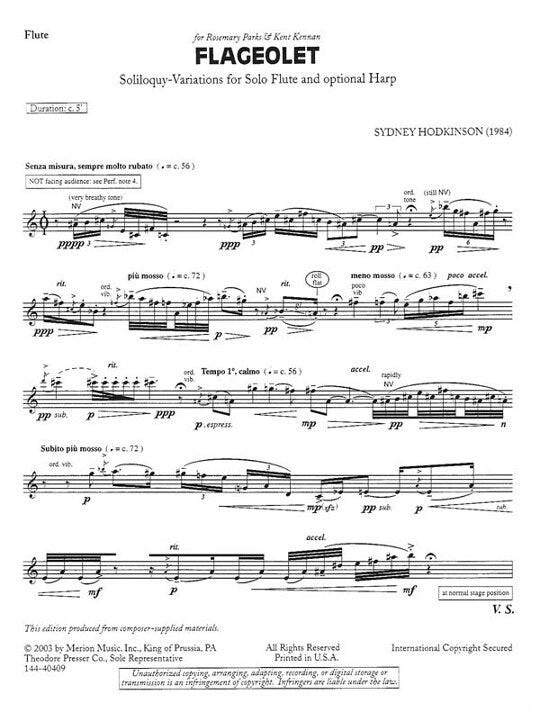 Hodkinson, S :: Flageolet