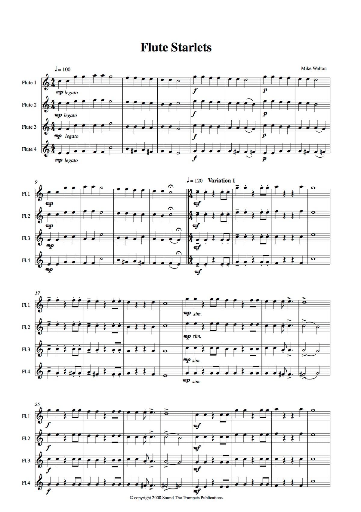 Walton, M :: Flute Starlets