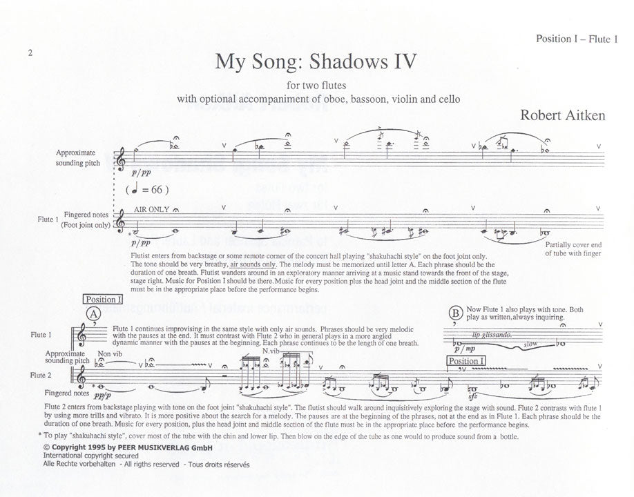 Aitken, R :: My Song: Shadows IV
