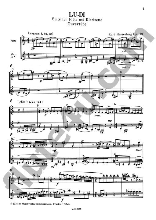 Hessenberg, K :: Lu-Di op. 101
