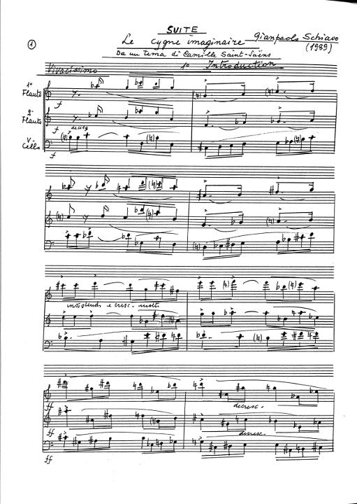 Schiavo, G :: Le Cygne Imaginaire (Suite da un tema di Camille Saint-Saens)
