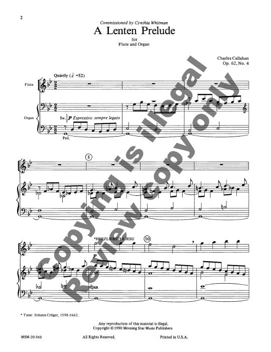 Callahan, C :: A Lenten Prelude