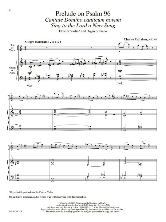 Callahan, C :: Four Psalm Preludes