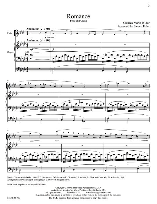 Widor, CM :: Romance and Scherzo