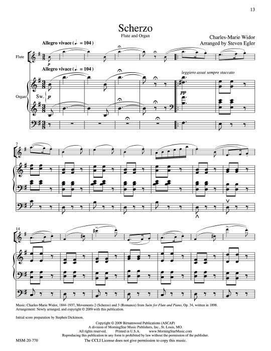 Widor, CM :: Romance and Scherzo