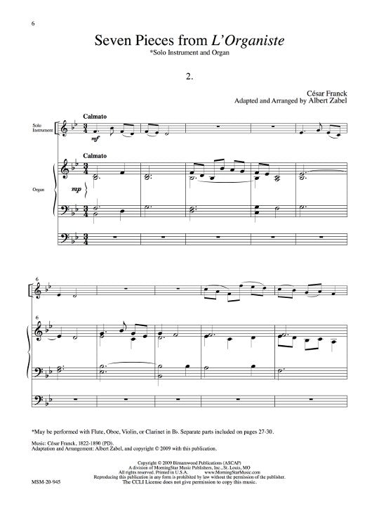 Franck, C :: Seven Pieces from L'Organiste
