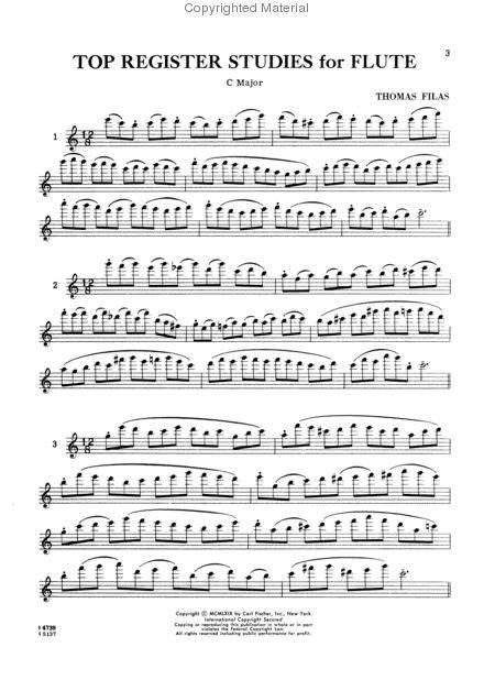 Filas, TJ :: Top Register Studies for Flute