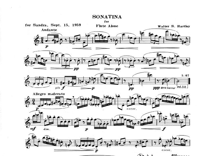 Hartley, W :: Sonatina