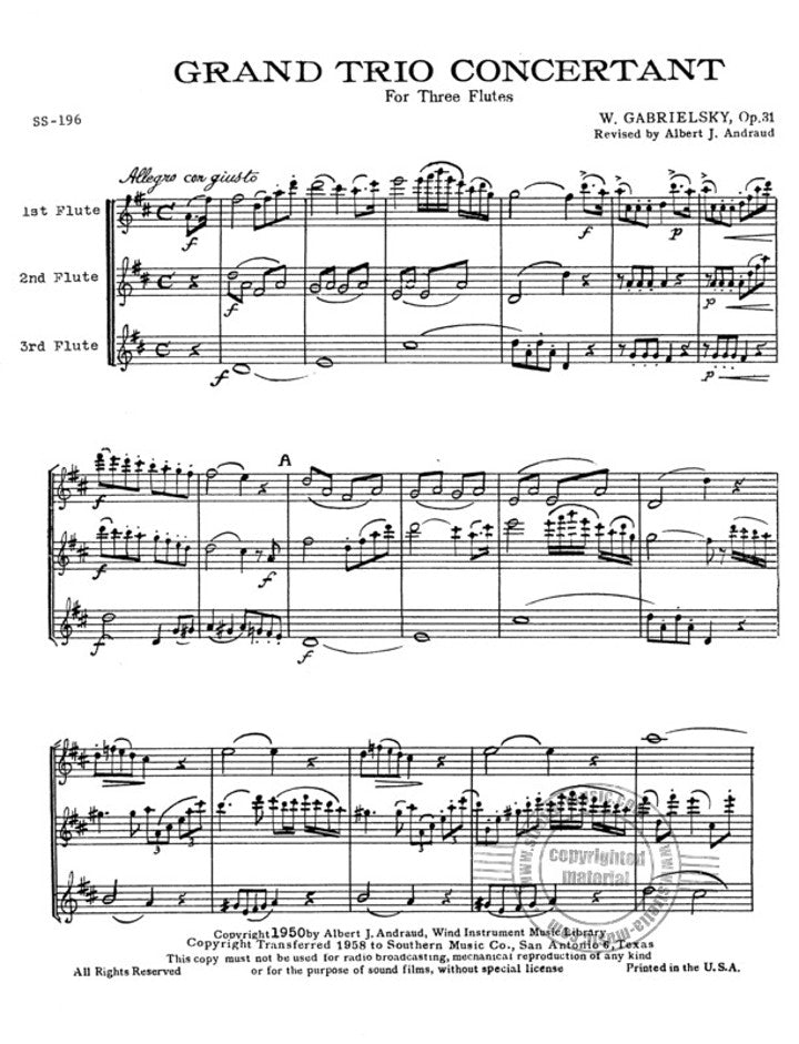 Gabrielski, W :: Grand Trio Concertant op. 31